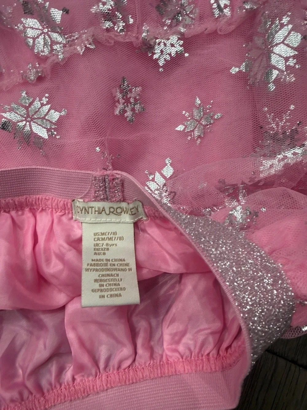 Cynthia rowley Pink Tulle Skirt with Silver Star Accents